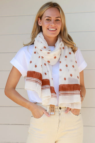 Brown Dot Scarf