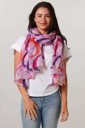 Purple Circle Scarf