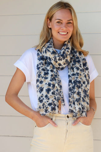 Blue & Beige Scarf