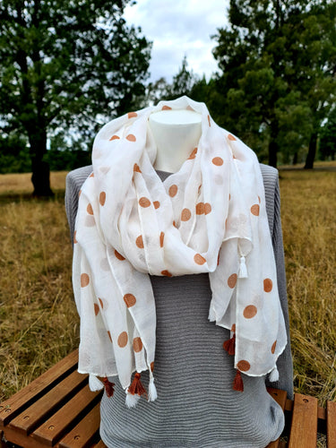 Brown Dot Scarf